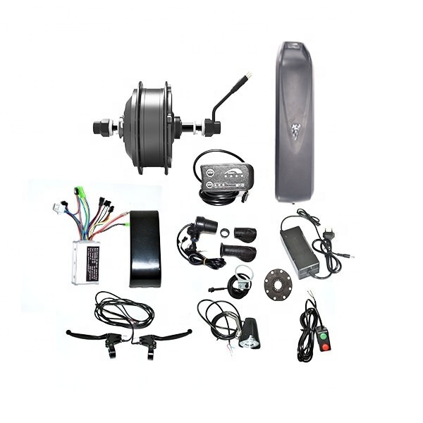 low price India ebike DIY 250w e bike motor bicycle electric cycle conversion kit with battery case