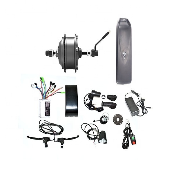 low price India ebike DIY 250w e bike motor bicycle electric cycle conversion kit with battery case