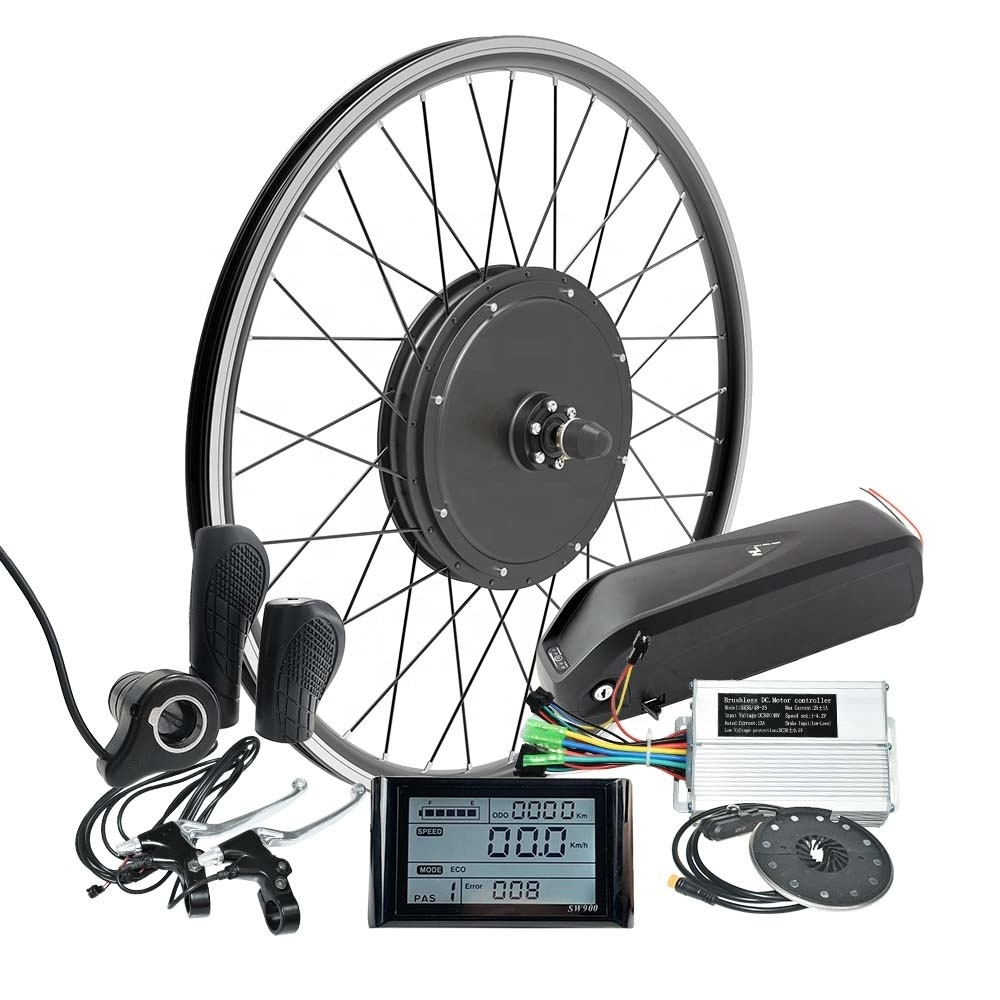 front rear wheel e bike conversion 350w hub motor 500w 1000w ebike kit electric motor kit for bicycle optional battery