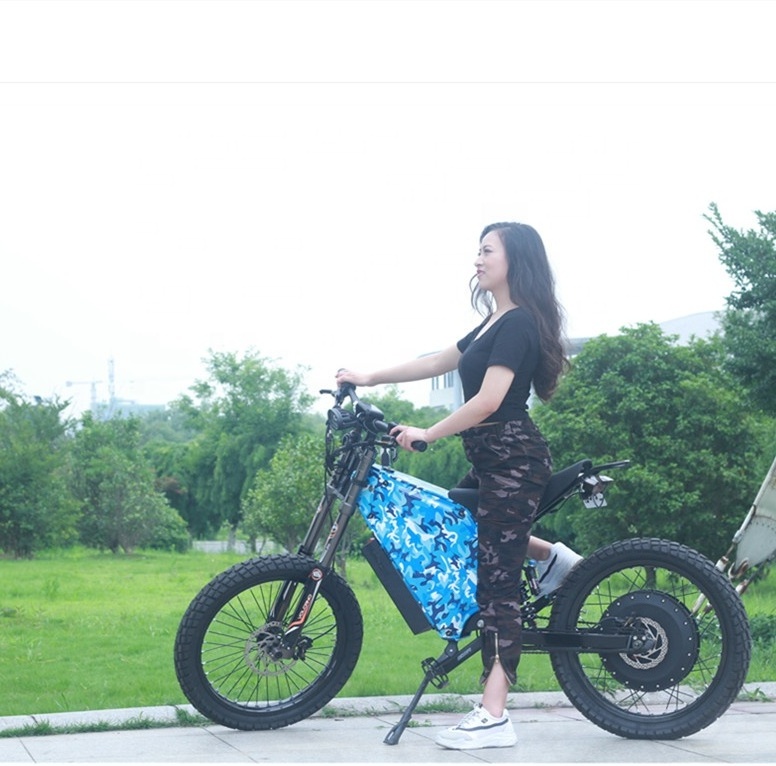 Factory fat tire 72v 100km/h mountain dirt e bicycle endurance ebike Inivisble 8000w bomber electric bike