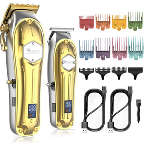 SURKER Hair Clippers for Men Cordless Hair Cutting Kit & T-Blade Trimmer Kit Professional Barber Kit with LED Display For Family