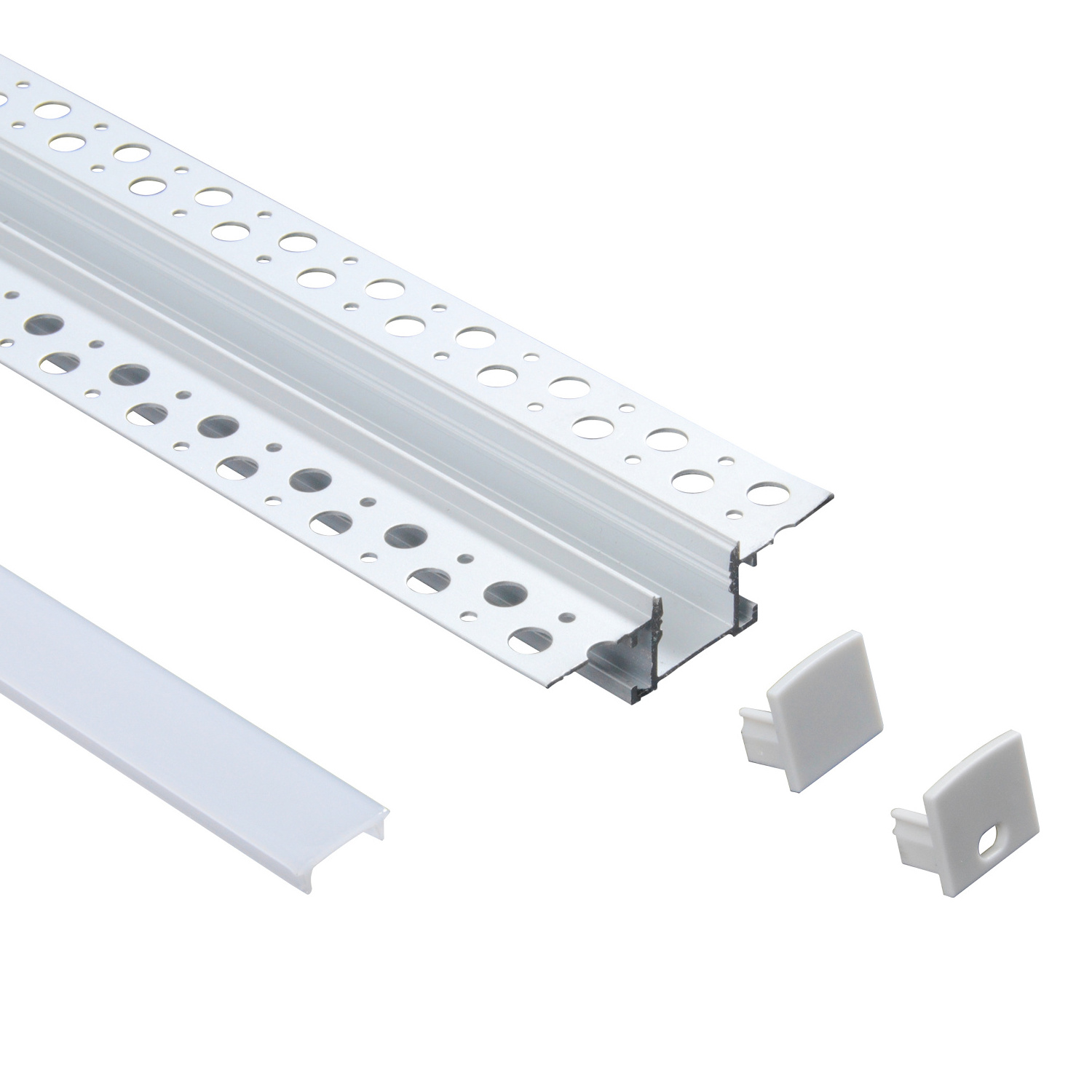 2020 Trimless Decke Plaster Channel Perfil Aluminio De Led Strip Light Led Recessed Low Profile Ceiling Light