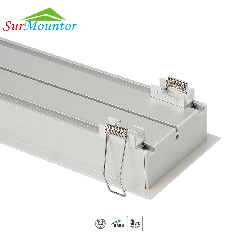 90mm Recessed led aluminium profile for led bar light, led strip aluminum channel, waterproof aluminum housing