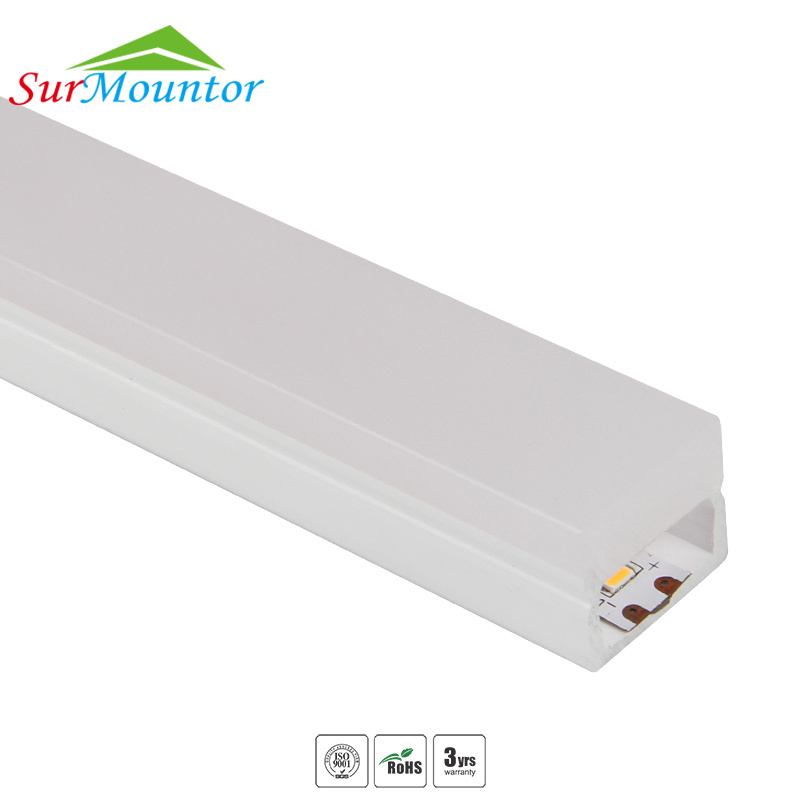 Waterproof IP67 Anodized Aluminium Channel Low Profile LED Can Light Strip with Square PVC Profile Cover