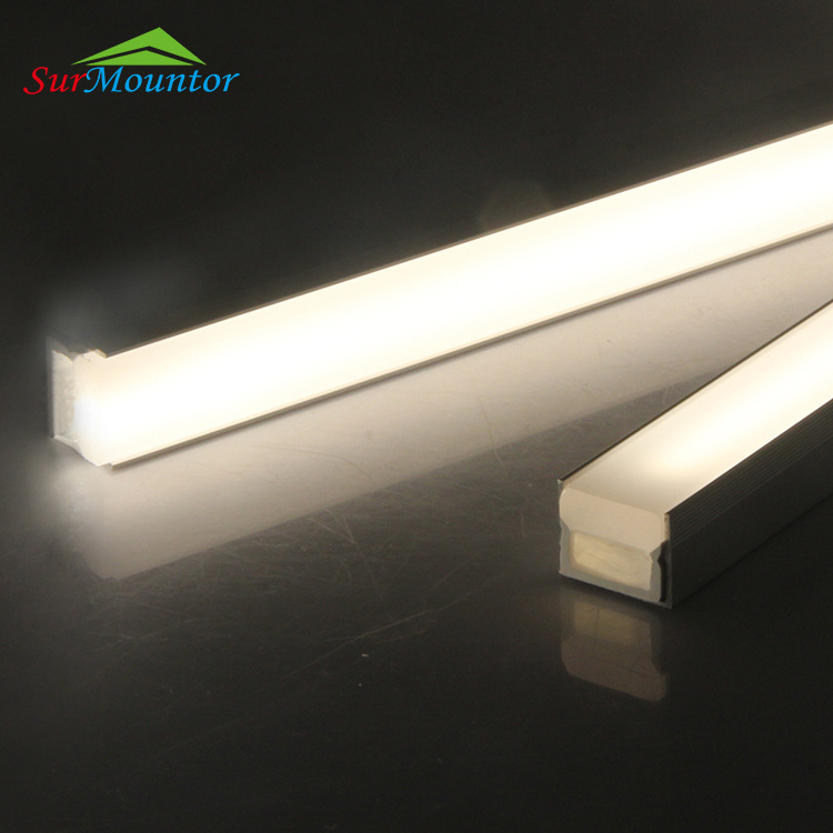 Waterproof IP67 Anodized Aluminium Channel Low Profile LED Can Light Strip with Square PVC Profile Cover