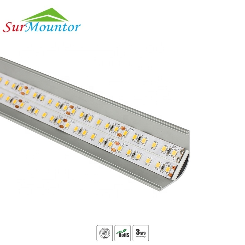 light wall 45 degree corner aluminum profile led strip light ceilling light modern A3030 2 meter