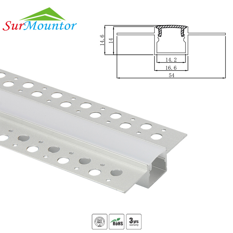 plaster recessed mounting LED Aluminum Profile led strip light led drywall profile channel