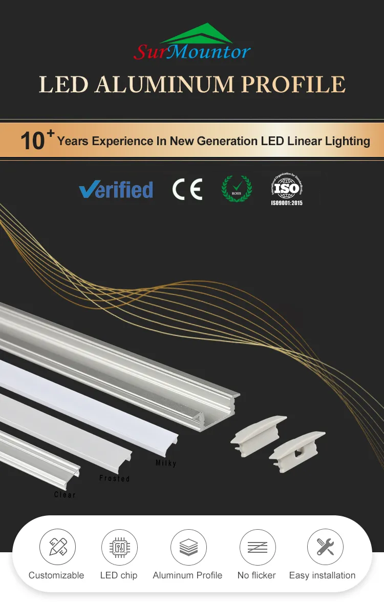 A2507 Hot Sale Aluminum Led Profile Light Bar LED Profile Aluminium Profile for Led Strips