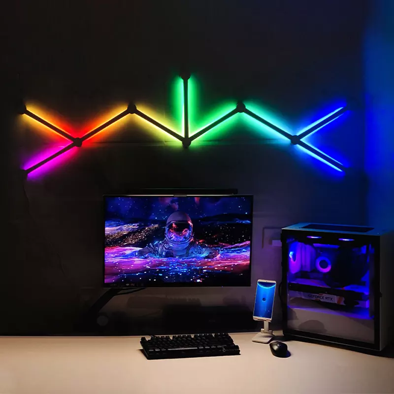 RGB Light Home Decorative Lighting Music Sync Led Wall Light for Gaming Room TV Background Decoration