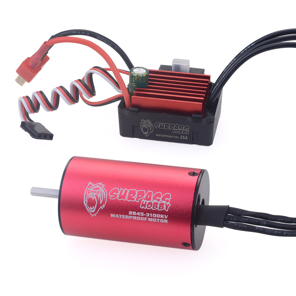 Electric car motor 2845 MINI dc motor with 35A ESC for WLtoys rc car 10428/12428 HG P601