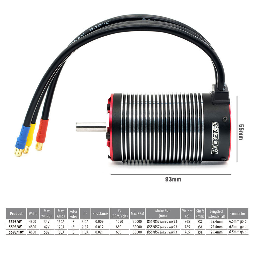 2022 surpasshobby Rocket-rc Big  Motor 5593 & 55113  sensorless motor   for 1/5 1/6 1/7 RC Car radio control toys