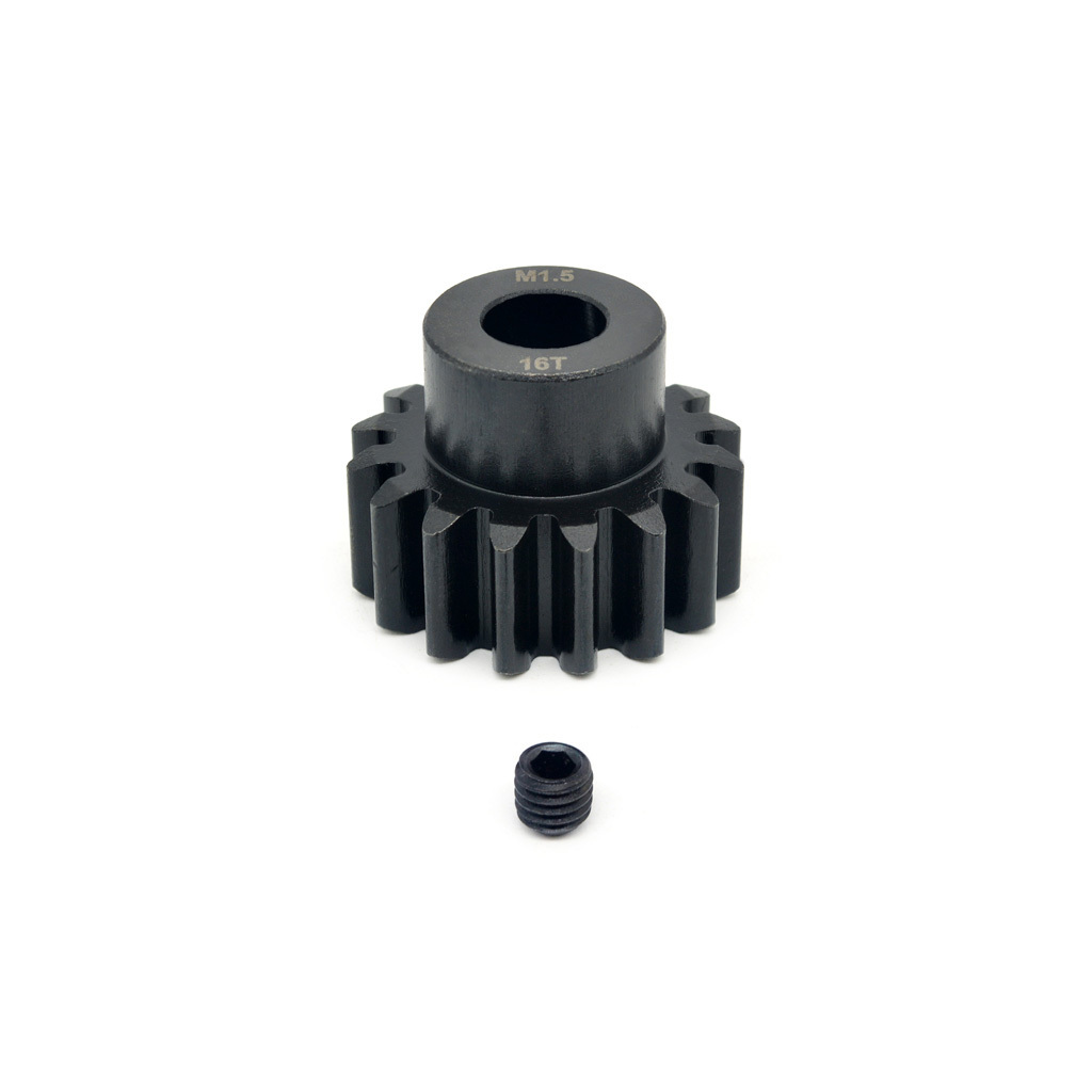 Suppass Hobby ROCKET M1.5 pinion gear alloy steel 8.0mm bore 16-20T For 1/8cars+ M4 machine meter screw 3PCS for Kids RC Car