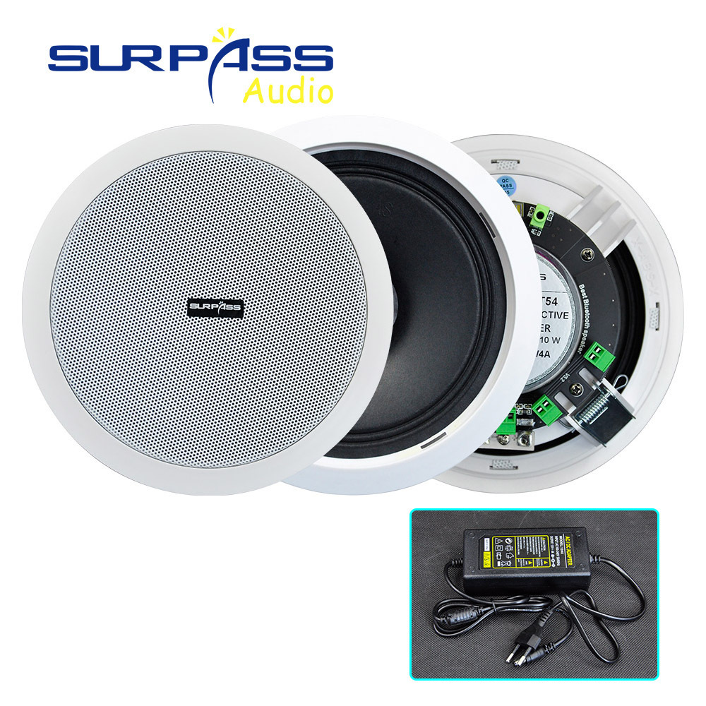 Surpass  active Bluetooth ceiling speaker wall mounted audio speaker with  4*10W at 8Ohm output