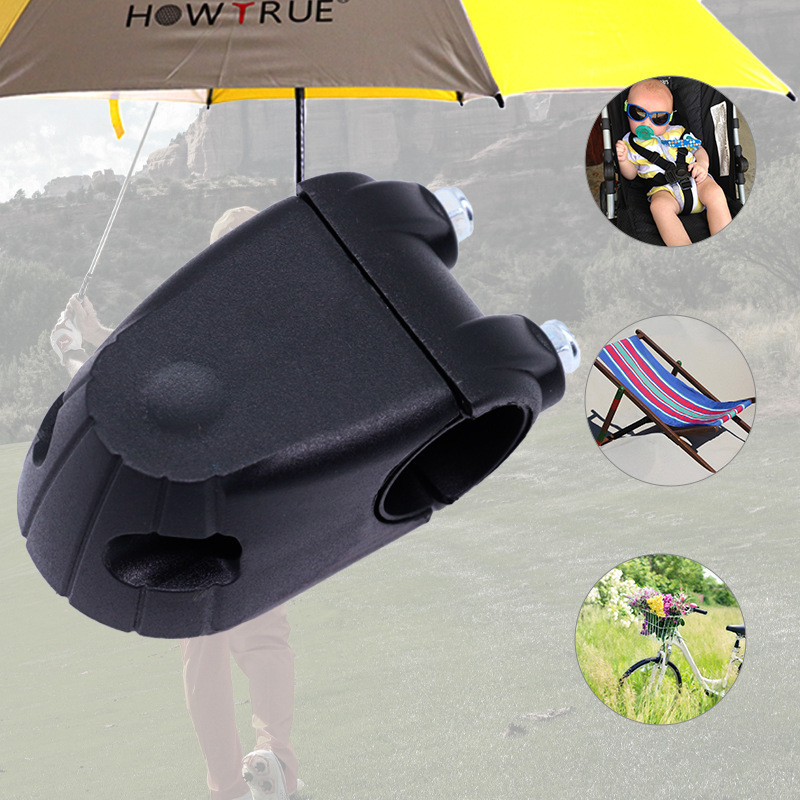 Golf Push Cart Umbrella Holder Adjustable Plastic Stand Push Cart Umbrella Clip Suitable For Baby Stroller Fishing Beach Chair