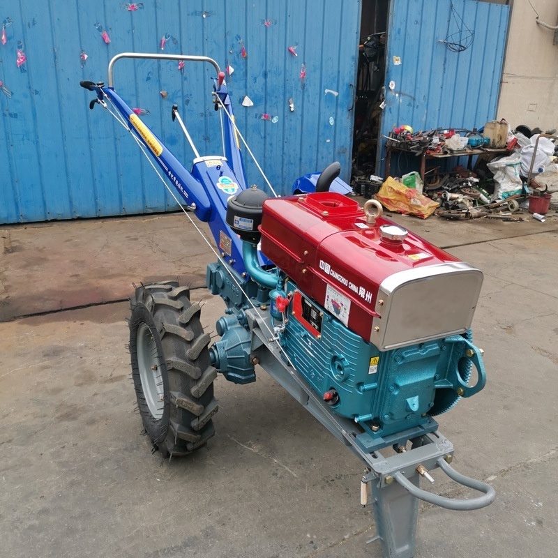 SURRI 8hp 10hp 15hp small tractor walking tractor farm garden Hand walking tractor with cultivator tiller plough