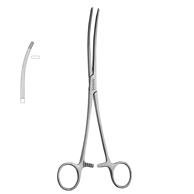 Surtechs Stainless Steel high quality Young Renal Pedicle 23.5 Cm Clamp Customized Logo Surgical Urology Instruments