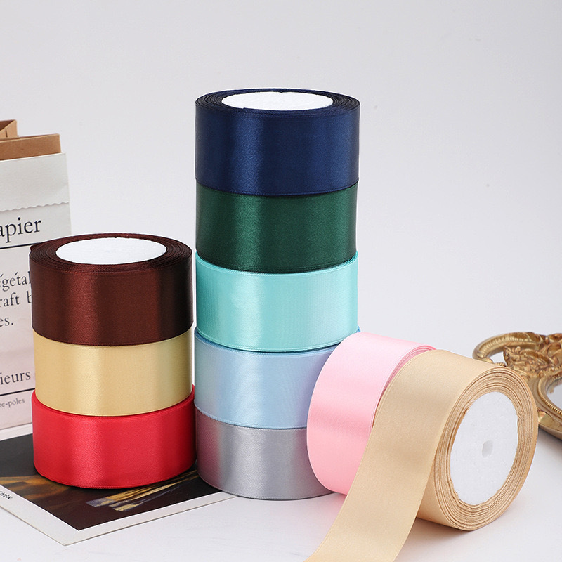 Wholesale High Quality 4cm 1.5 Inch Satin Ribbon 38mm Single Face Satin Ribbon Roll for Gift Wrapping