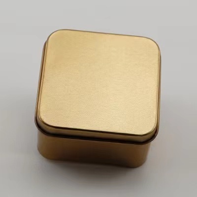 Square round heart shape custom fashion empty portable gold metal tinplate box tin cans wedding candy cookie tin box