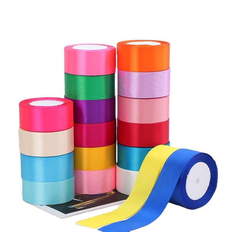 Wholesale High Quality 4cm 1.5 Inch Satin Ribbon 38mm Single Face Satin Ribbon Roll for Gift Wrapping