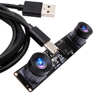 ELP 4MP Dual Lens Synchronization USB Camera Module High Speed 1080P 60fps Mini Lightburn Camera for PC Raspberry Pi Jetson Nano