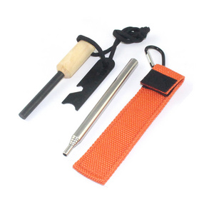 Outdoor Camping Gear Fire Starter with Scraper and Whistle, 2020 New Arrival Product Fire Starter Flint Set