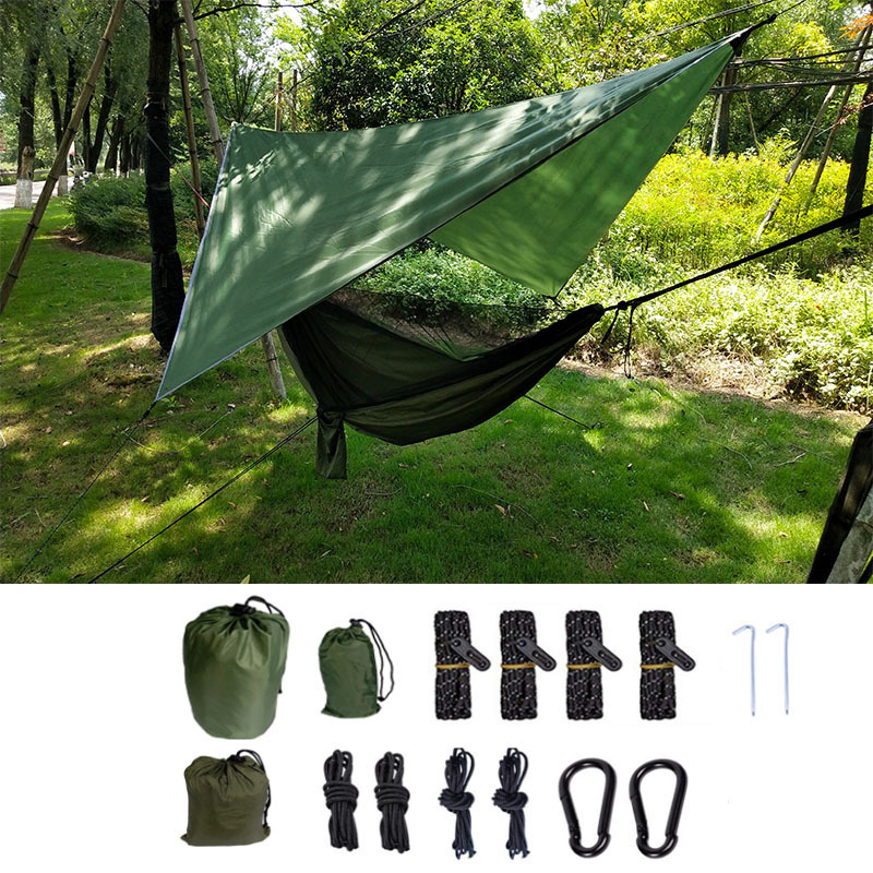 Portable Hammock With Mosquito Net And Rain Fly Private Label Custom Travel Camping Leisure Ways Hammock With Canopy