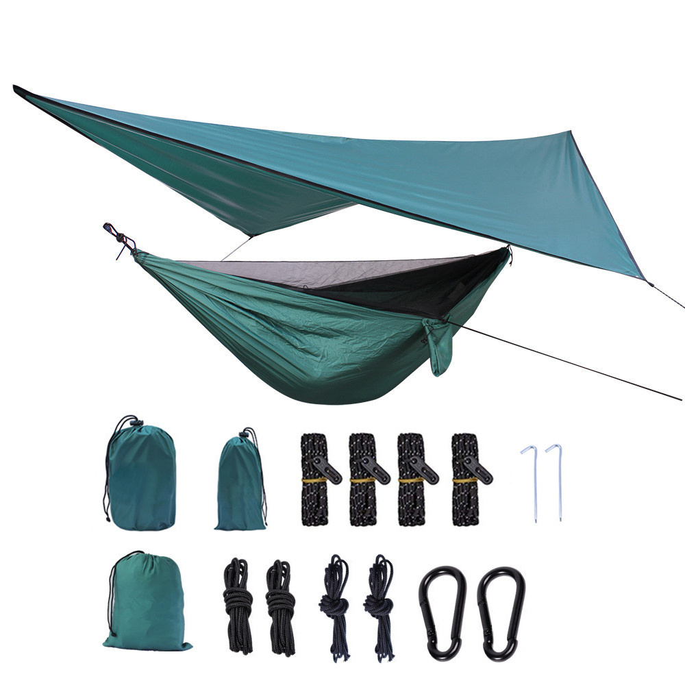 Portable Hammock With Mosquito Net And Rain Fly Private Label Custom Travel Camping Leisure Ways Hammock With Canopy