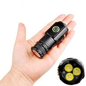 Mini Led Rechargeable Flashlight Portable Glare Pocket Lamp With Clip Magnetic High Brightness Torch Light