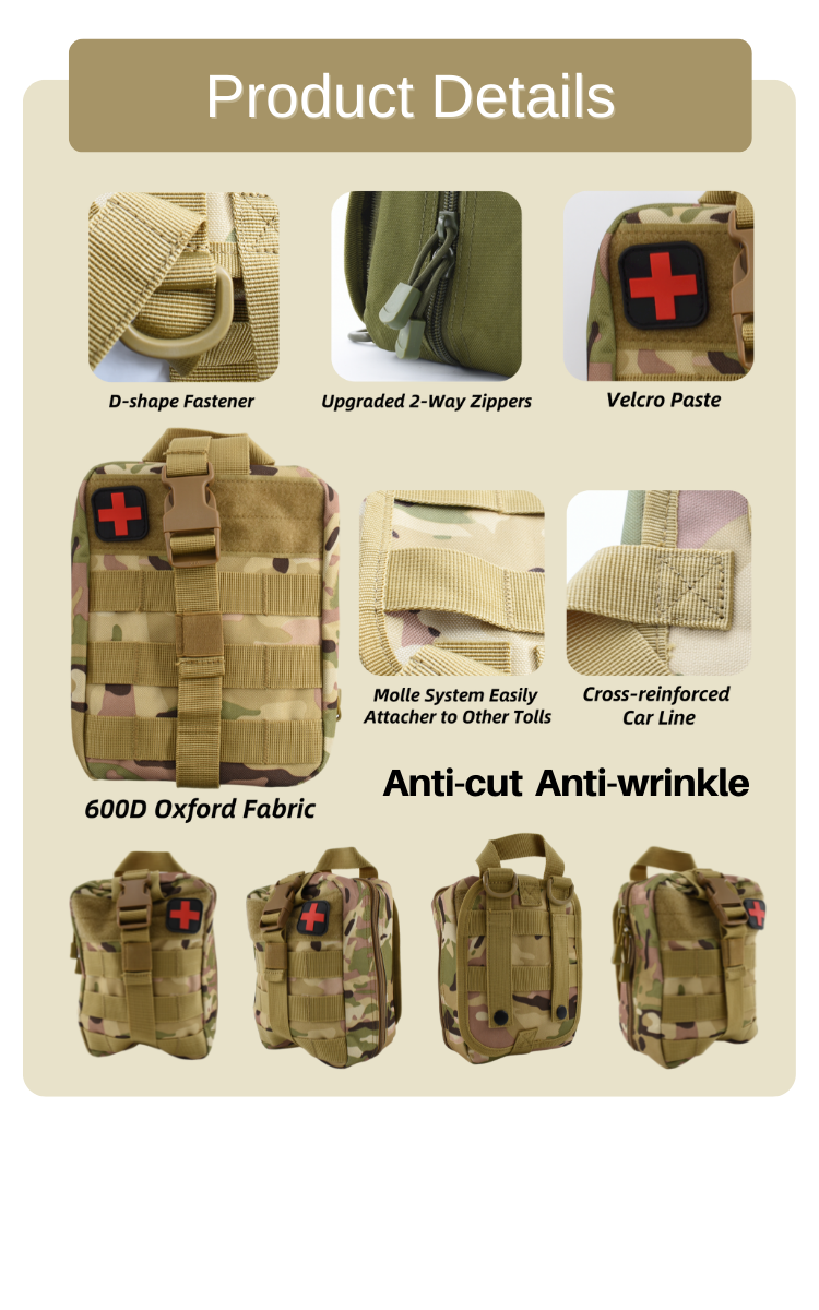 Tactical survival personal first aid kit trauma kit outdoor tactical kit