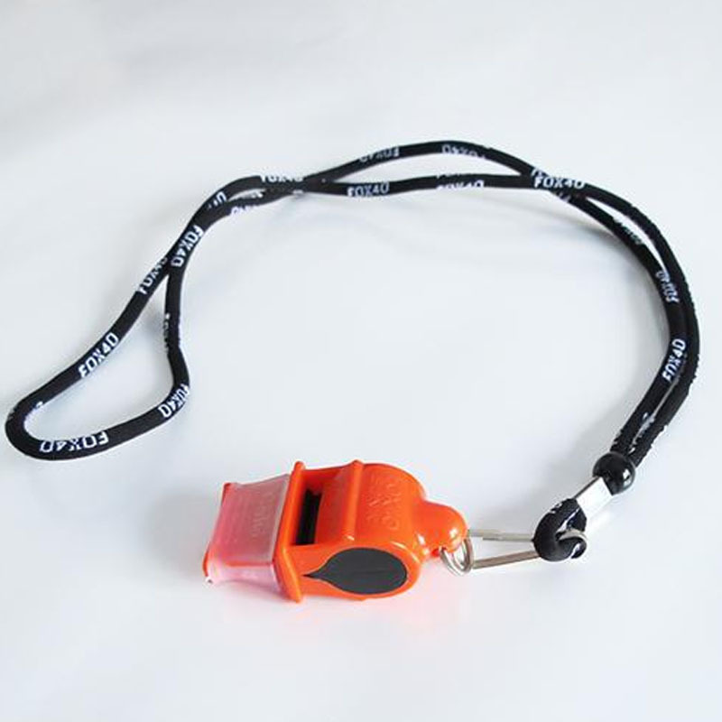 Wholesale Professional Cheap Customized Promotional Sport Referee Plastic Referee Whistle With Lanyard