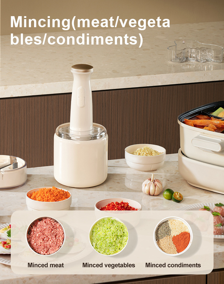 Multifunctional Two-Speed Control Electric Food Chopper Handheld Food Processor