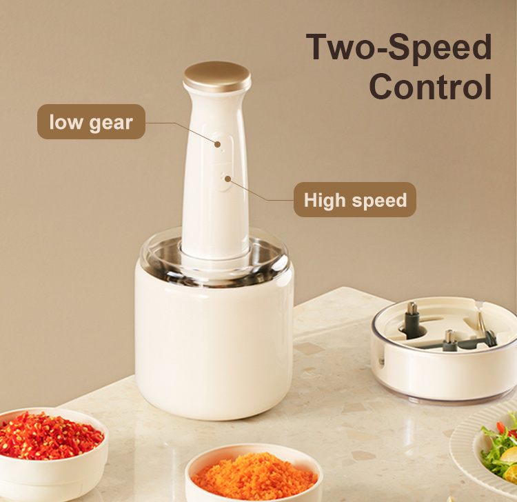 Multifunctional Two-Speed Control Electric Food Chopper Handheld Food Processor