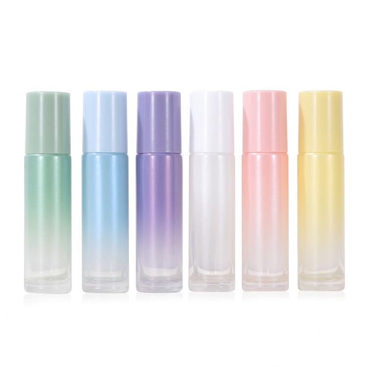 Glass luxury cosmetic packaging serum bottles 5ml for roll-on bottle glass 10ml with roller pen cosmetic packaging