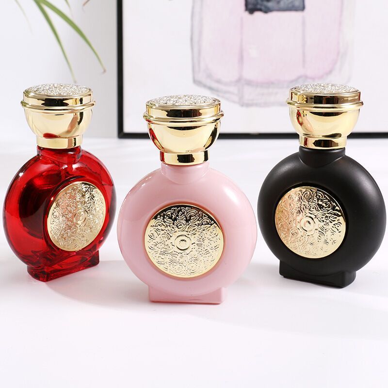 High quality empty butterfly perfume bottle for empty bottle perfume 50ml with pink perfume spray bottle