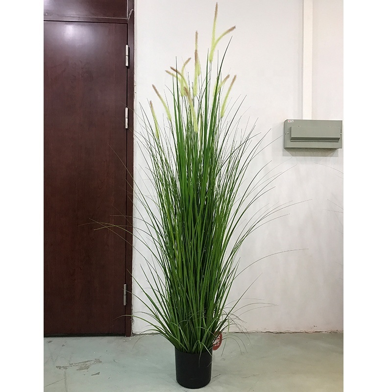 Hot selling evergreen 90CM/120CM/150CM/180CM height artificial onion grass,  color onion grass artificial for indoor decoration