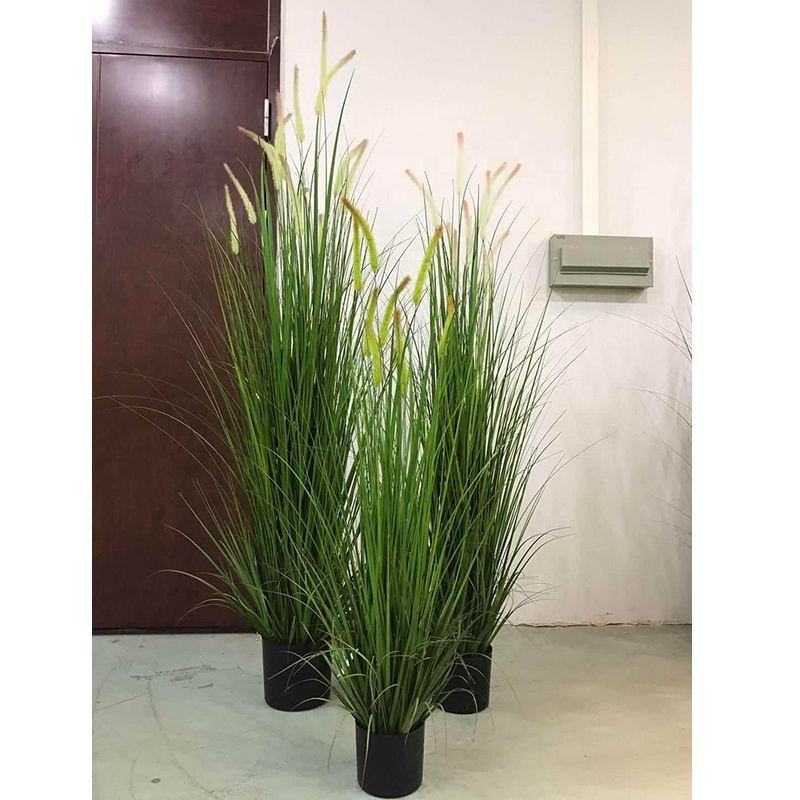 Hot selling evergreen 90CM/120CM/150CM/180CM height artificial onion grass,  color onion grass artificial for indoor decoration