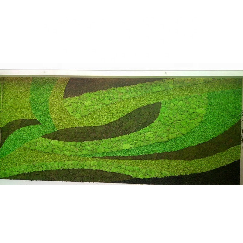 2019 hot selling natural indoor decorative artificial moss wall panel green, artificial green wall, living moss wall preserved