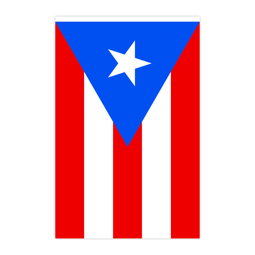 Puerto Rico Bunting String Flag 5.5X8 IN For Puerto Rico Souvenirs Outdoor And Indoor Decoration (12pcs/Unit)