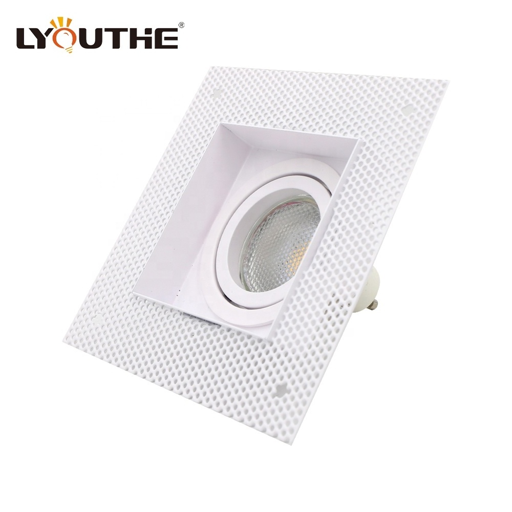 New Products Trimless downlight Recessed Square Gu10 Down Light Ultra Slim 7W Anti Glare Led Spotlight Frame