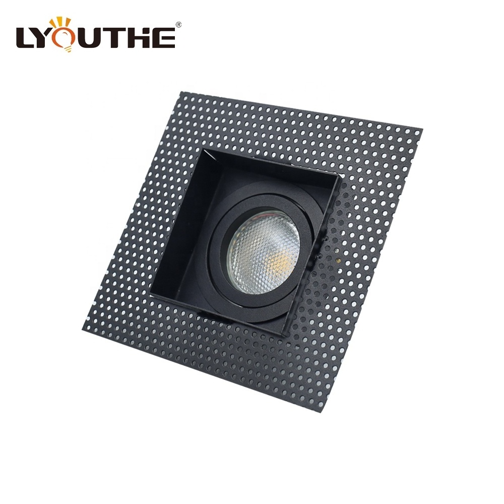 New Products Trimless downlight Recessed Square Gu10 Down Light Ultra Slim 7W Anti Glare Led Spotlight Frame