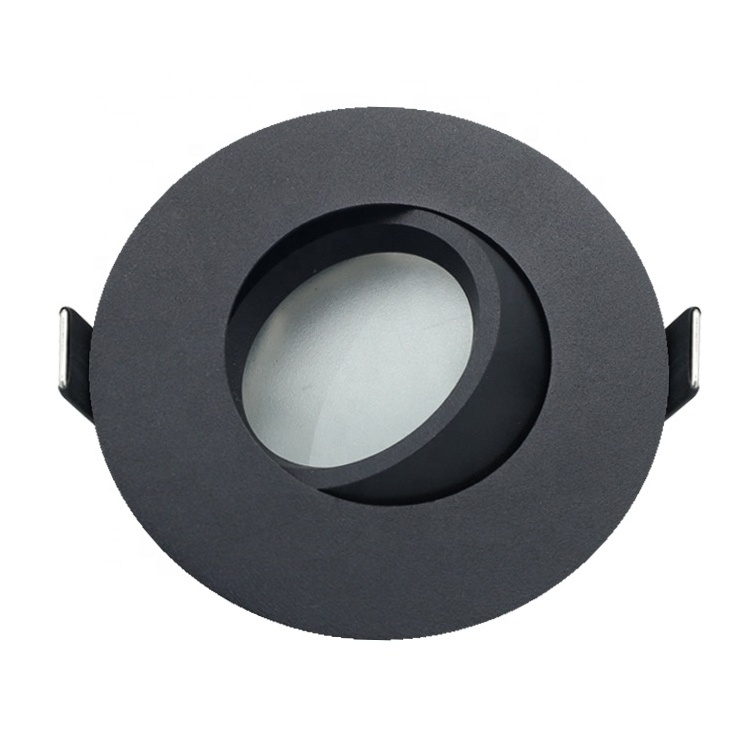 New arrival IP65 black round aluminium adjustable gimbal recessed waterproof led down light