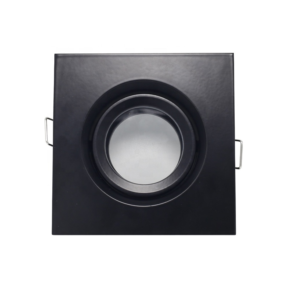 Square black anti glare adjustable customized waterproof recessed IP65 down lights for bathroom