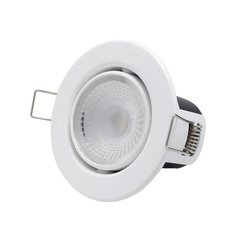 220V Round 5W LED COB adjustable IP65 waterproof downlights for bathroom