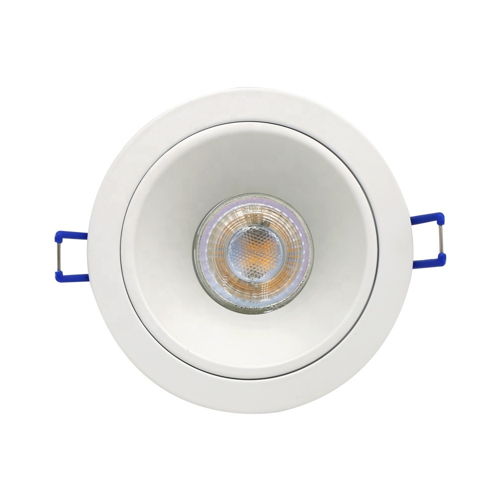 Round fixed 4 inch recessed deep cup anti-glare GU10 downlights fixtures for indoor