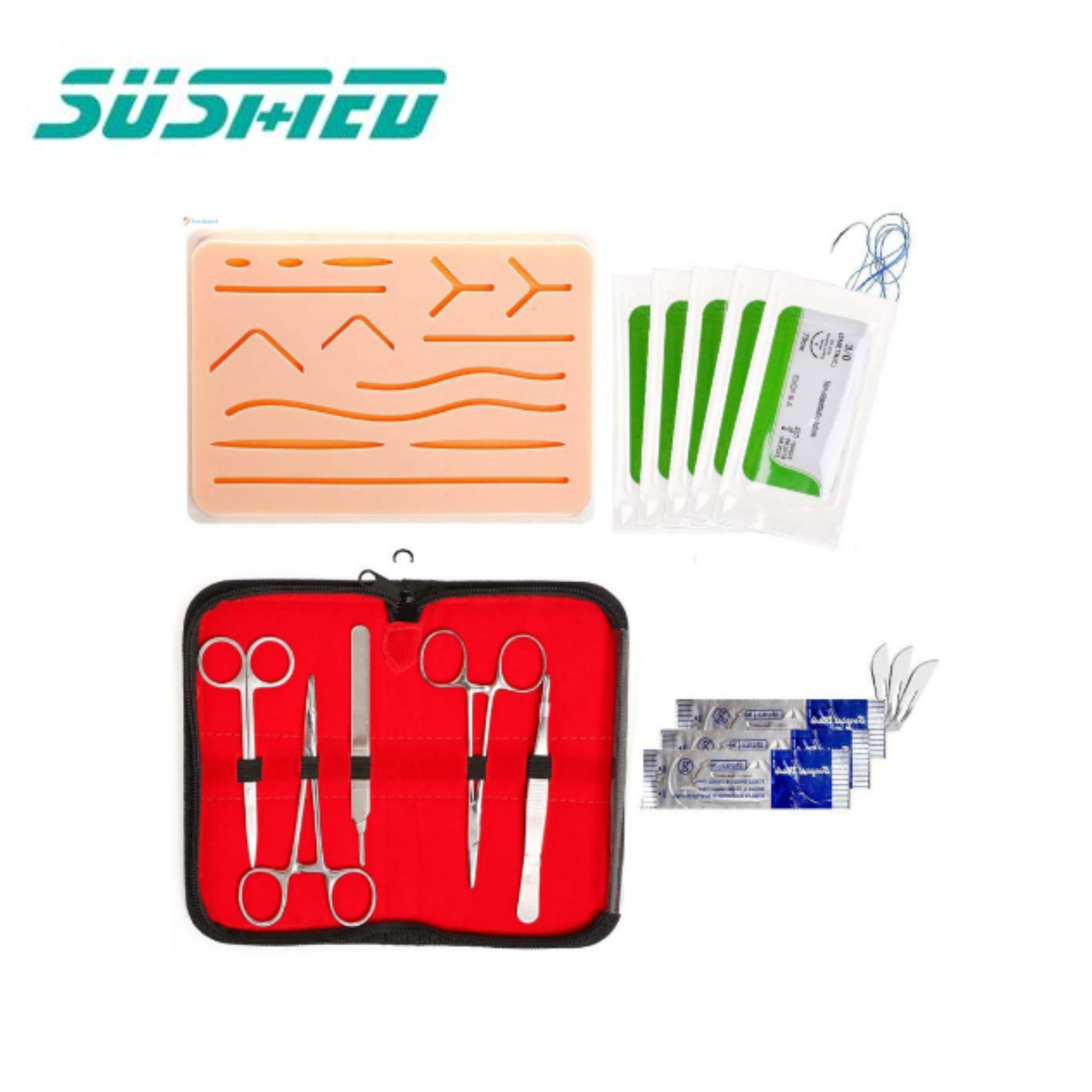 Suture Practice Kit for Medical Nursing School Students Surgical Suture Training with blade