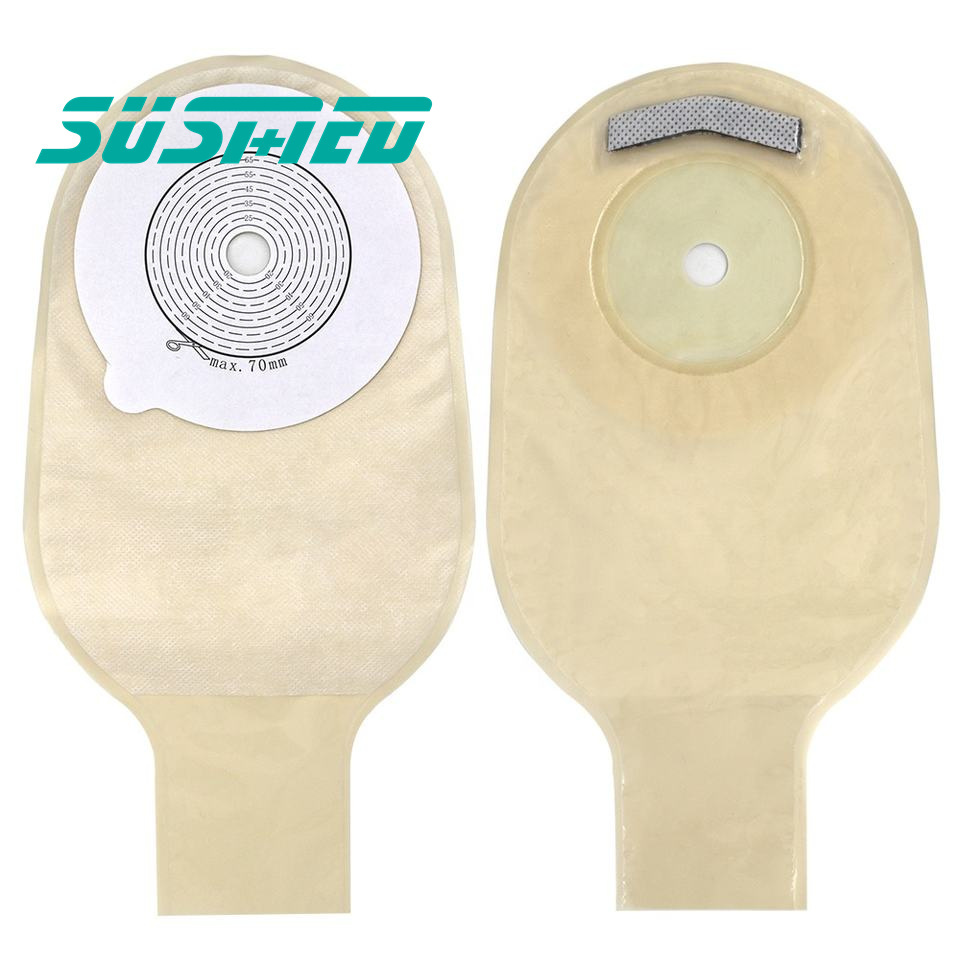 Warehouse direct sales disposable portable 60mm types of stoma bag colostomy urostomy bag