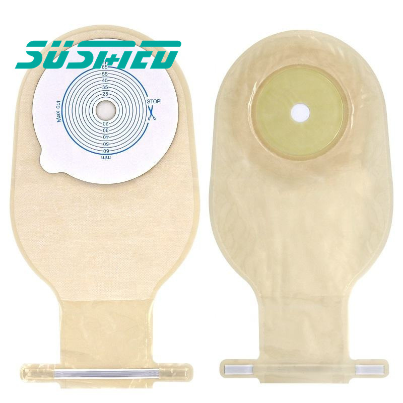 Warehouse direct sales disposable portable 60mm types of stoma bag colostomy urostomy bag