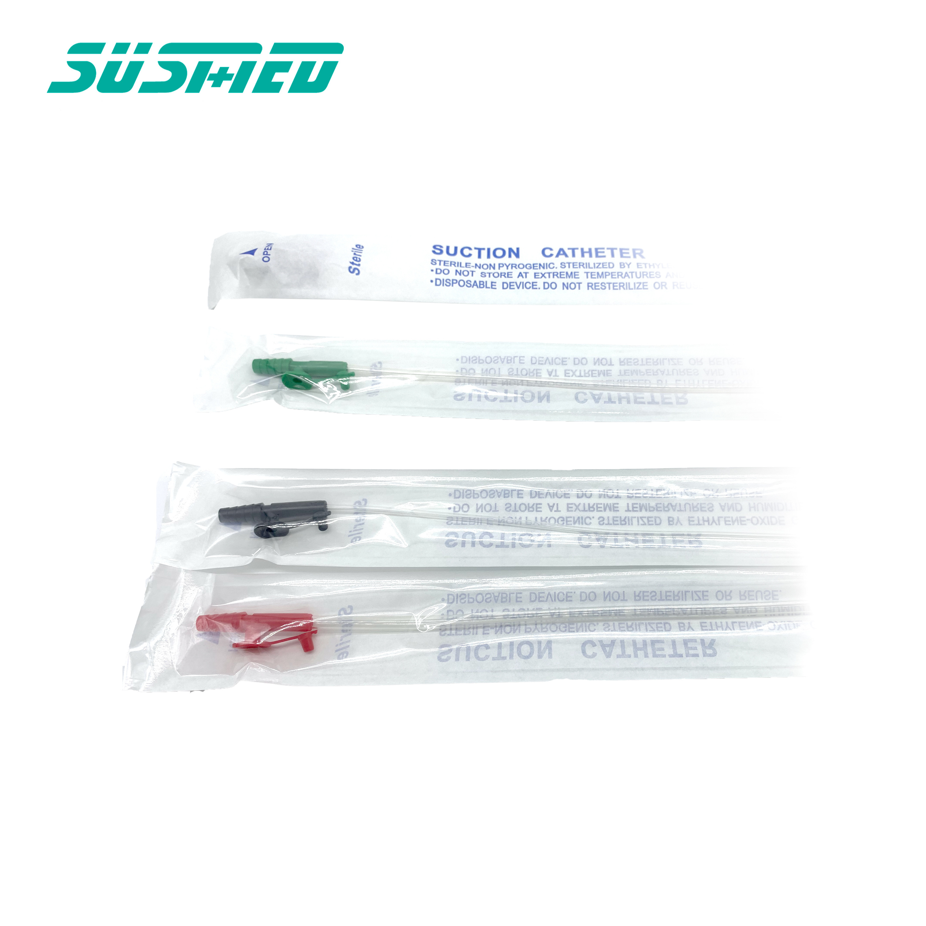 Medical Consumables 6FR 14FR Size Disposable Sterile Closed endotracheal Suction Catheter With Stop Valve