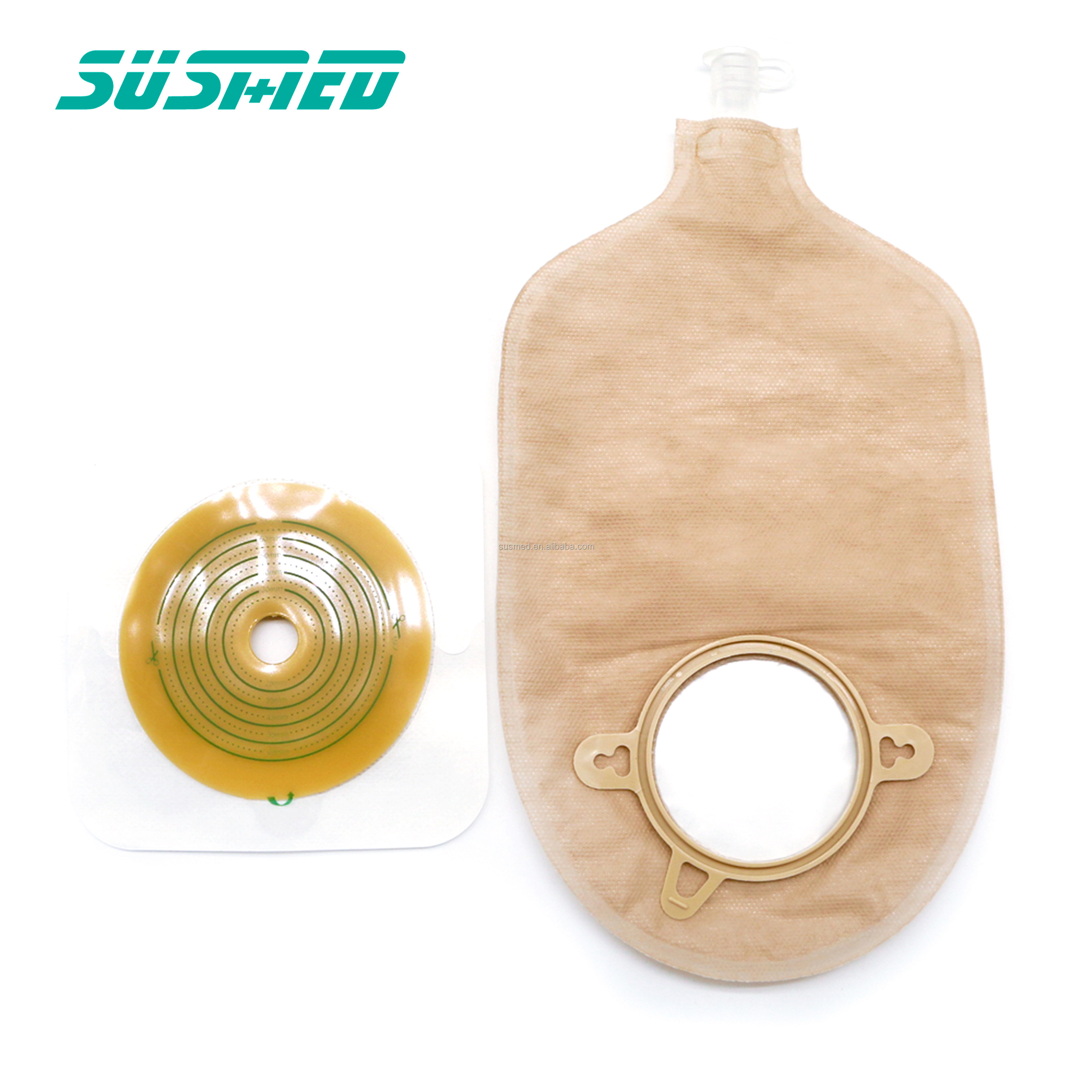 Warehouse direct sales disposable portable 60mm types of stoma bag colostomy urostomy bag