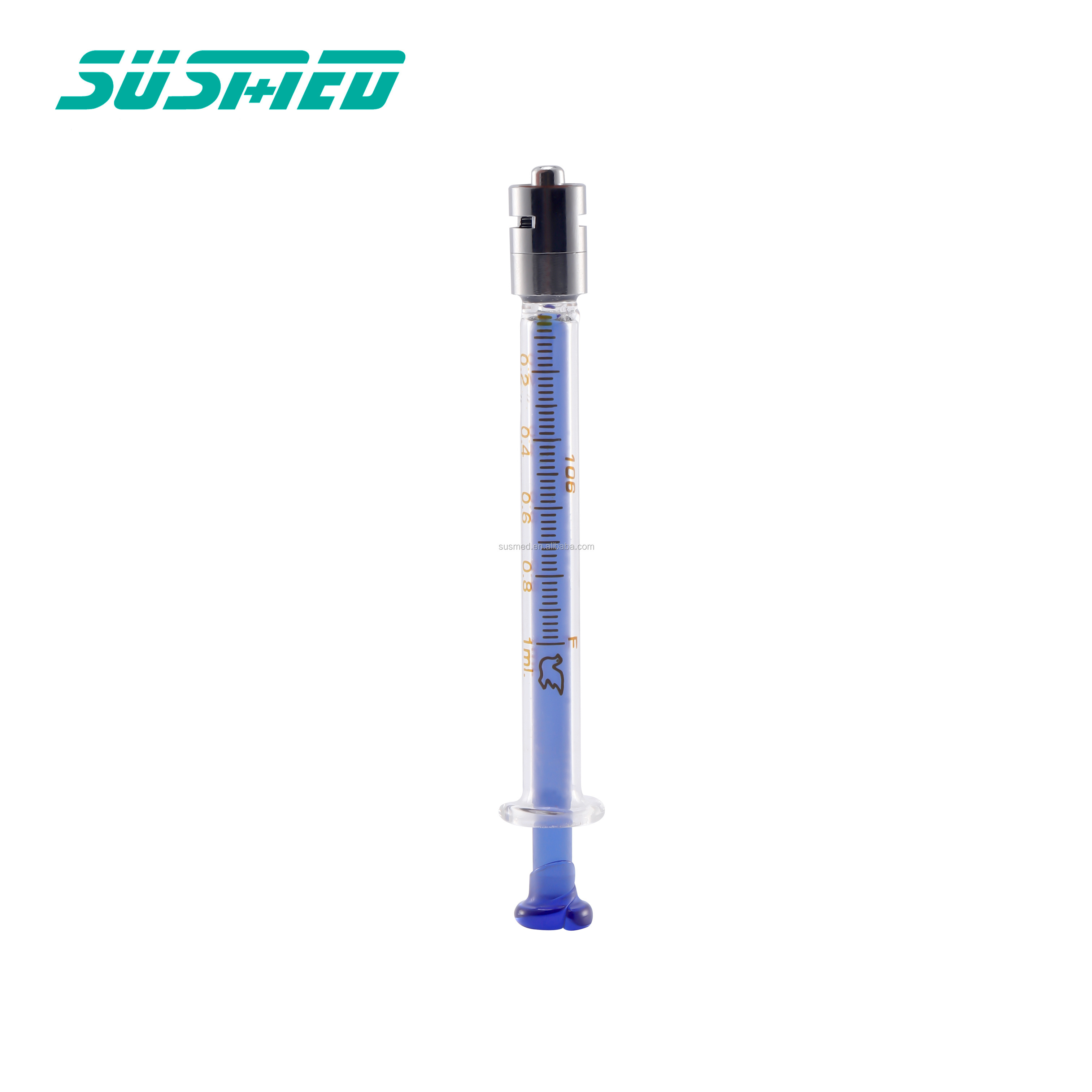 Cheap Factory Price veterinary products 10ml glass syringes with metal tip